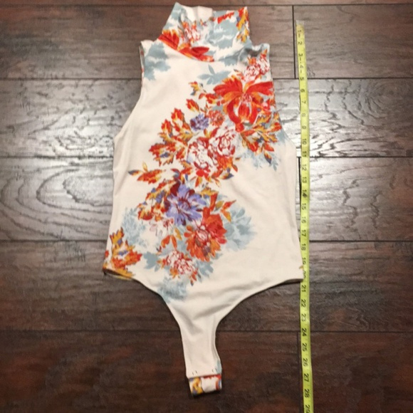 NWT Free People Pixie Mock Neck Thong Bodysuit top - Picture 6 of 8